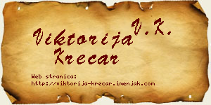 Viktorija Krečar vizit kartica